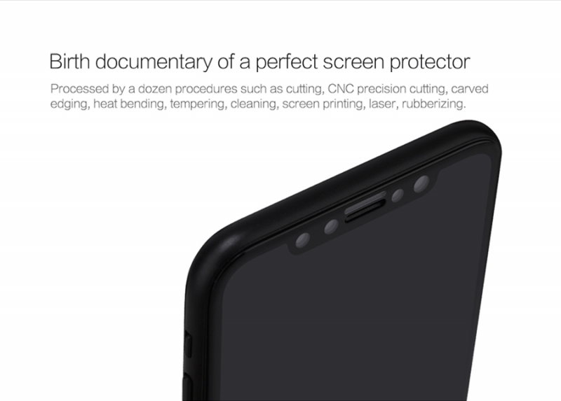 Miếng Dán Kính Cường Lực Full iPhone X Hiệu Nillkin 3D CP+ Max có khả năng chịu lực cao, chống dầu, hạn chế bám vân tay cảm giác lướt cũng nhẹ nhàng hơn.